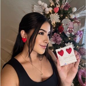 Earrings heart,valentine day